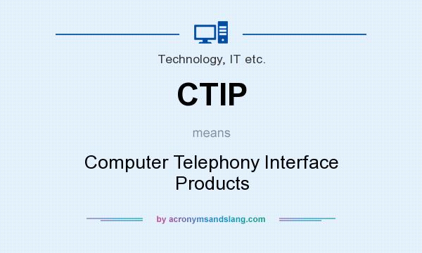 What does CTIP mean? It stands for Computer Telephony Interface Products