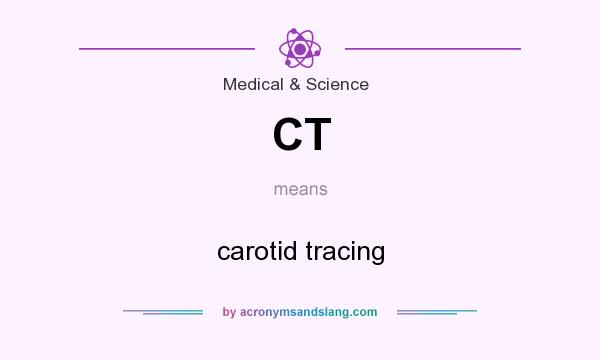 What does CT mean? It stands for carotid tracing