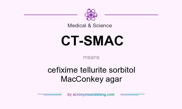 What does CT-SMAC mean? It stands for cefixime tellurite sorbitol MacConkey agar
