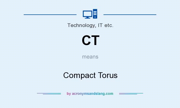 What does CT mean? It stands for Compact Torus