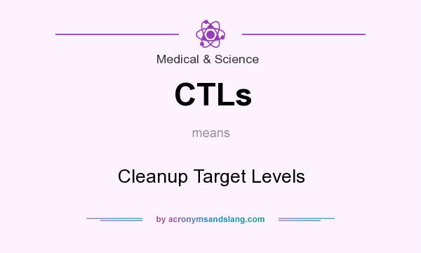 What does CTLs mean? It stands for Cleanup Target Levels
