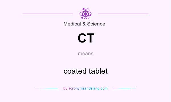What does CT mean? It stands for coated tablet