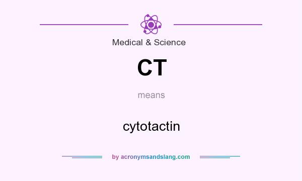 What does CT mean? It stands for cytotactin