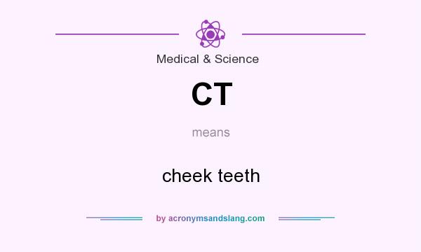 What does CT mean? It stands for cheek teeth