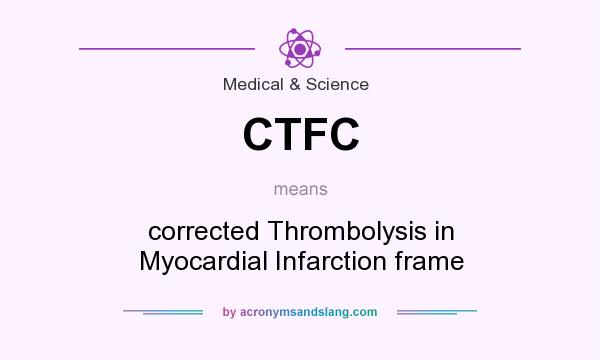 What does CTFC mean? It stands for corrected Thrombolysis in Myocardial Infarction frame