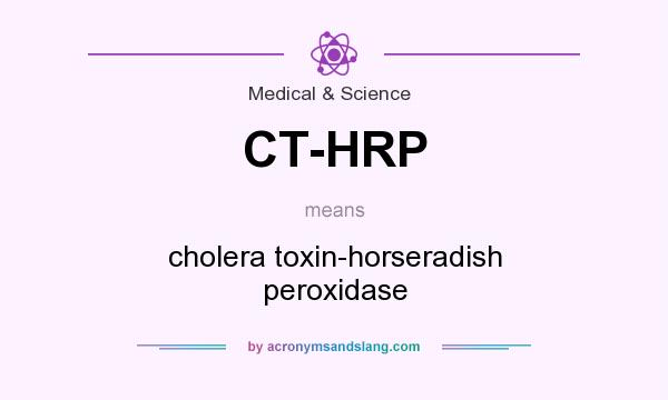What does CT-HRP mean? It stands for cholera toxin-horseradish peroxidase