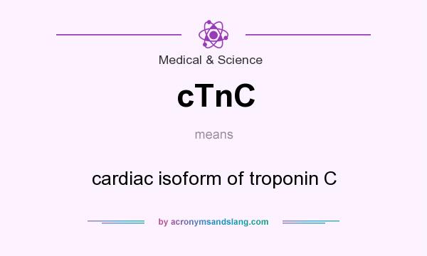 What does cTnC mean? It stands for cardiac isoform of troponin C