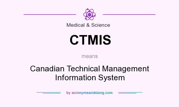 What does CTMIS mean? It stands for Canadian Technical Management Information System