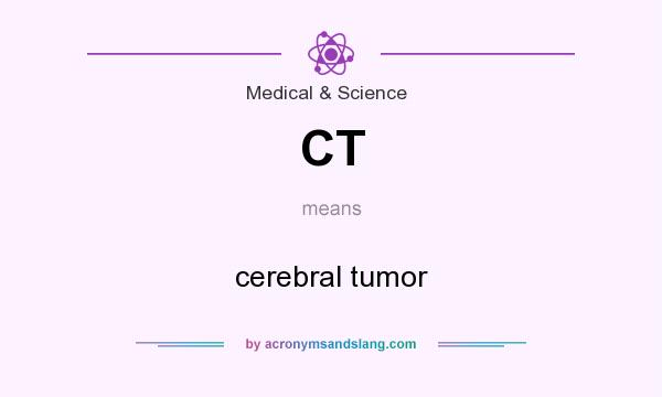 What does CT mean? It stands for cerebral tumor