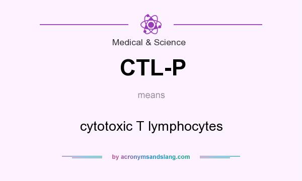 What does CTL-P mean? It stands for cytotoxic T lymphocytes