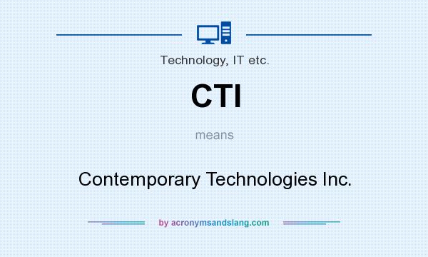 What does CTI mean? It stands for Contemporary Technologies Inc.
