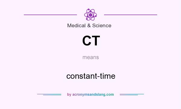 What does CT mean? It stands for constant-time