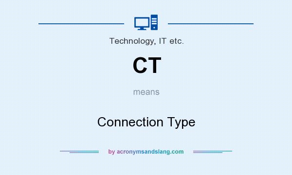 What does CT mean? It stands for Connection Type