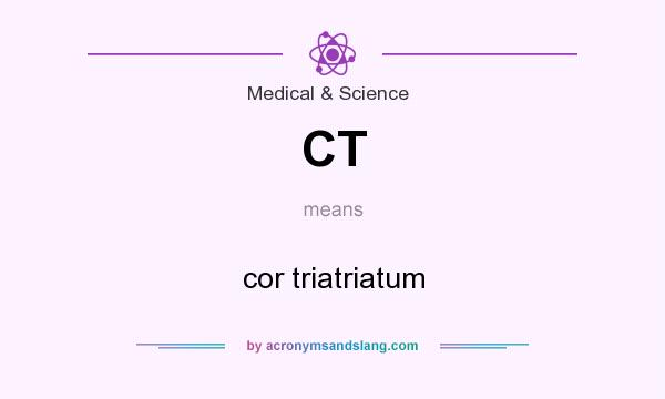 What does CT mean? It stands for cor triatriatum