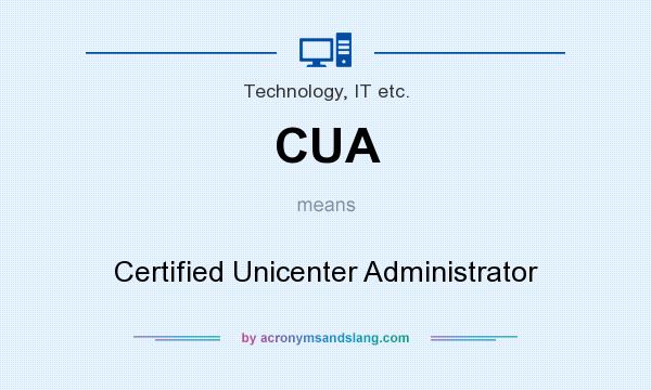 What does CUA mean? It stands for Certified Unicenter Administrator