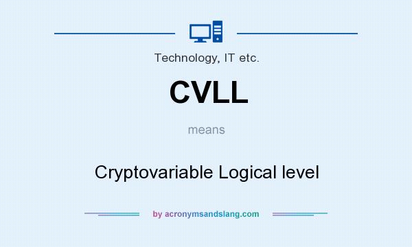 What does CVLL mean? It stands for Cryptovariable Logical level