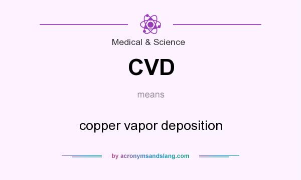 What does CVD mean? It stands for copper vapor deposition