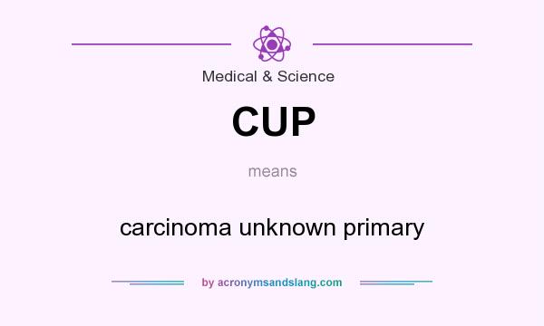 What does CUP mean? It stands for carcinoma unknown primary