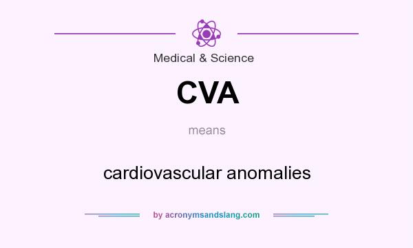 What does CVA mean? It stands for cardiovascular anomalies