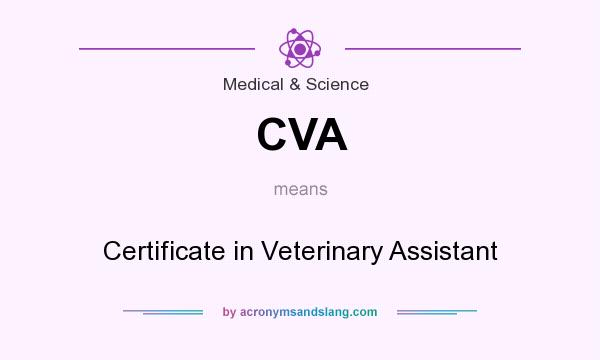 What does CVA mean? It stands for Certificate in Veterinary Assistant