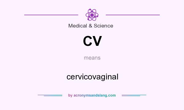 What does CV mean? It stands for cervicovaginal