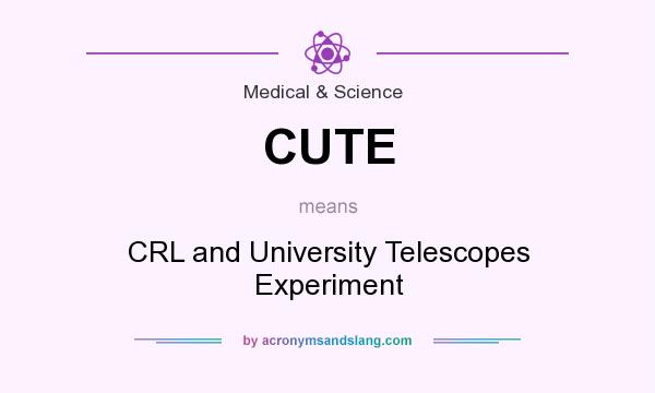 What does CUTE mean? It stands for CRL and University Telescopes Experiment
