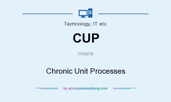 What does CUP mean? It stands for Chronic Unit Processes