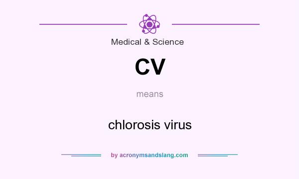 What does CV mean? It stands for chlorosis virus
