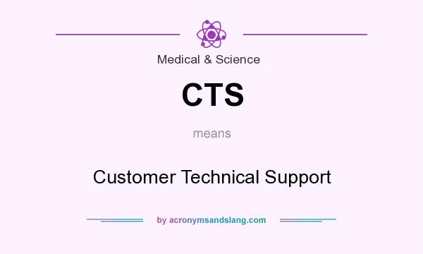 What does CTS mean? It stands for Customer Technical Support