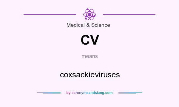 What does CV mean? It stands for coxsackieviruses