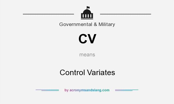 What does CV mean? It stands for Control Variates