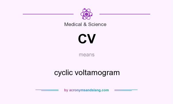 What does CV mean? It stands for cyclic voltamogram