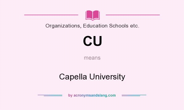 What does CU mean? It stands for Capella University
