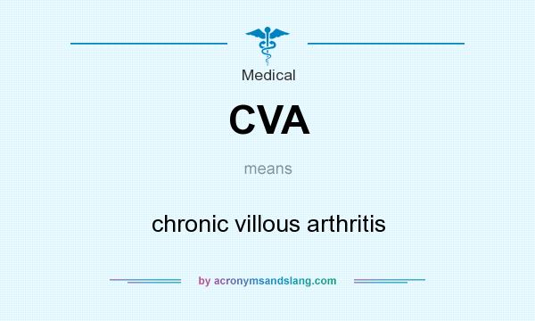 What does CVA mean? It stands for chronic villous arthritis
