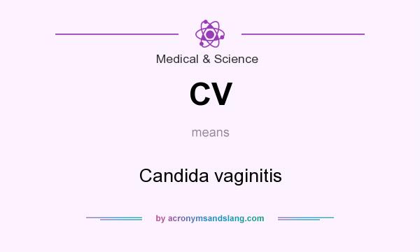What does CV mean? It stands for Candida vaginitis