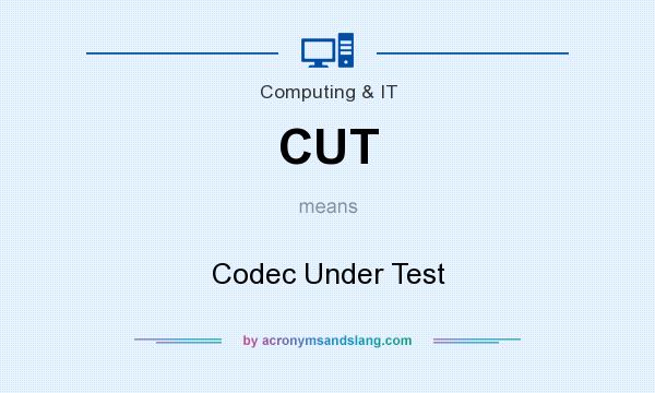 What does CUT mean? It stands for Codec Under Test