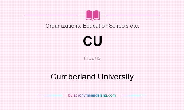 What does CU mean? It stands for Cumberland University