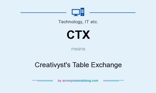What does CTX mean? It stands for Creativyst`s Table Exchange