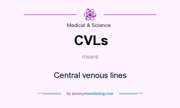 What does CVLs mean? It stands for Central venous lines