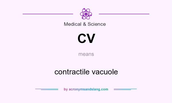 What does CV mean? It stands for contractile vacuole
