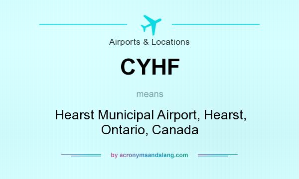 What does CYHF mean? It stands for Hearst Municipal Airport, Hearst, Ontario, Canada