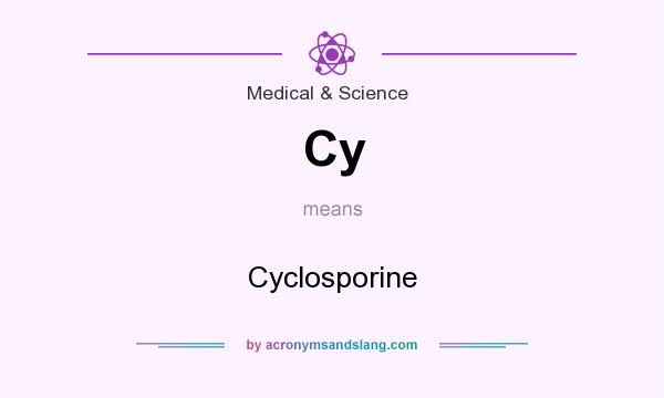 What does Cy mean? It stands for Cyclosporine