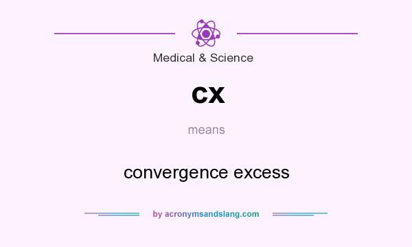 What does cx mean? It stands for convergence excess