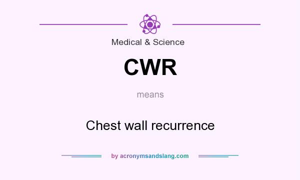 What does CWR mean? It stands for Chest wall recurrence