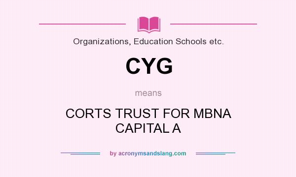 What does CYG mean? It stands for CORTS TRUST FOR MBNA CAPITAL A