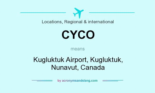 What does CYCO mean? It stands for Kugluktuk Airport, Kugluktuk, Nunavut, Canada