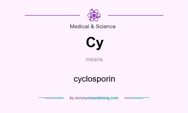 What does Cy mean? It stands for cyclosporin
