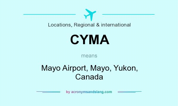 What does CYMA mean? It stands for Mayo Airport, Mayo, Yukon, Canada