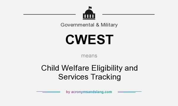 What does CWEST mean? It stands for Child Welfare Eligibility and Services Tracking