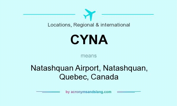 What does CYNA mean? It stands for Natashquan Airport, Natashquan, Quebec, Canada